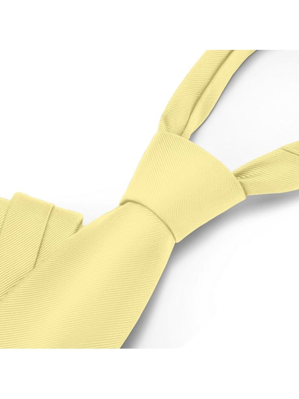 Men Light Yellow  Twill Diagonal Textured Silk Formal Necktie For Business Dress - Picture 2 of 6
